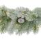 9ft. Pre-Lit Flocked Garland with Warm White LED Lights